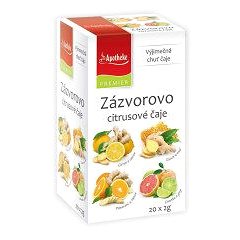 Apotheke PREMIER Zázvorovo-citrusové čaje 4v1 4x5x2g - Čaj