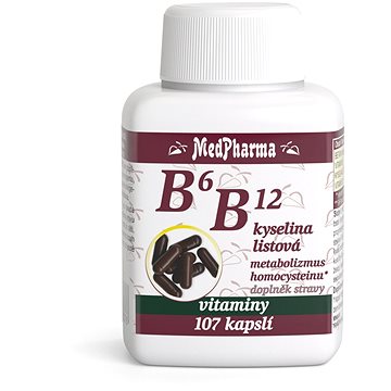 

MedPharma B6 B12 + kyselina listová, 107 kapslí