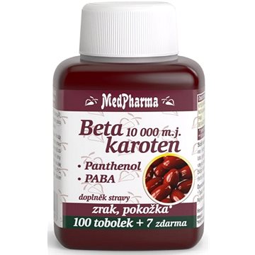 

MedPharma Beta karoten 10000 m. j. + panthenol + PABA 107 tobolek