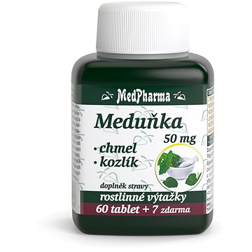 

MedPharma Meduňka 50 mg + Chmel + Kozlík - 67 tablet