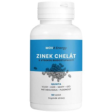 

MOVit Energy Zinek Chelát 15 mg, 90 tablet