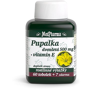 

MedPharma Pupalka dvouletá 500 mg + Vitamin E - 67 tob.