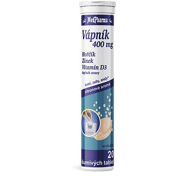 

MedPharma Vápník 400 mg + Mg + Zn + Vit. D - 20 tbl. effer.