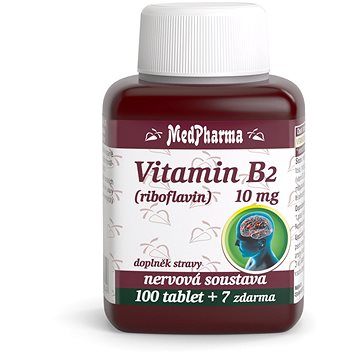 

MedPharma Vitamin B2 (riboflavin) 10 mg - 107 tbl.