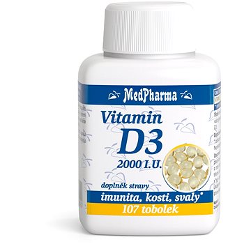 

MedPharma Vitamin D3 2000 I.U., 107 tobolek