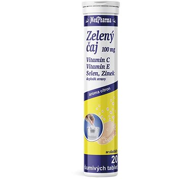 

MedPharma Zelený čaj 100 mg+E+C+Zn+Se - 20 tbl. effer.