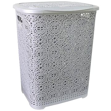 

Mega Plast, Koš na prádlo MONAKO, 57 × 45 × 38 cm, šedá metalíza
