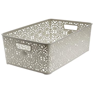 

Mega Plast, Košík MONAKO XL, 14 × 39 × 27 cm, světle šedý