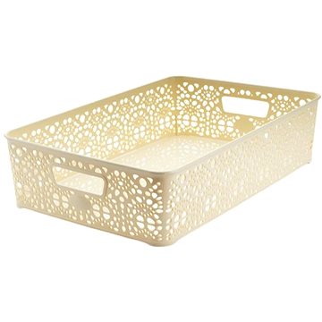 

Mega Plast, Košík MONAKO L, 10 × 39 × 27 cm, krémový