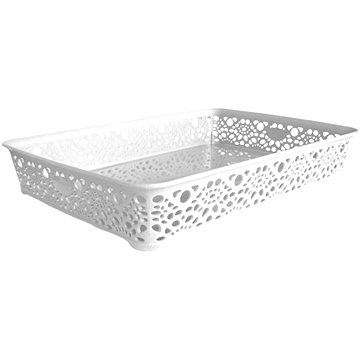 

Mega Plast, Košík MONAKO M, 6 × 36 × 27 cm, bílý