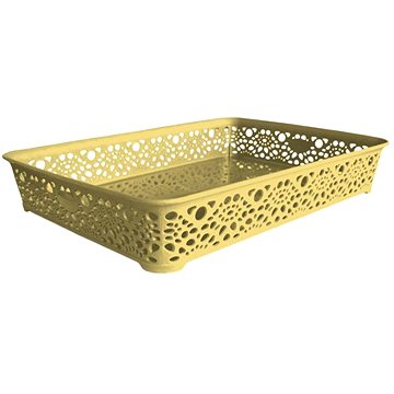 

Mega Plast, Košík MONAKO M, 6 × 36 × 27 cm, krémový