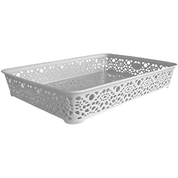 

Mega Plast, Košík MONAKO M, 6 × 36 × 27 cm, světle šedý