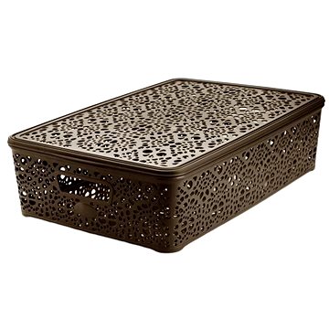 

Mega Plast, Košík MONAKO L s víkem, 10,2 × 40,3 × 27 cm, wenge