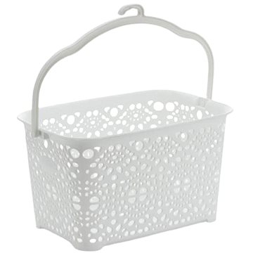 

Mega Plast, Košík na kolíčky MONAKO, 13 × 23,5 × 15,5 cm, bílý