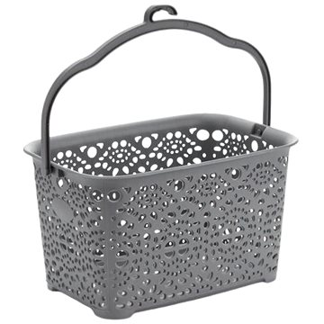 

Mega Plast, Košík na kolíčky MONAKO, 13 × 23,5 × 15,5 cm, sědá metalíza