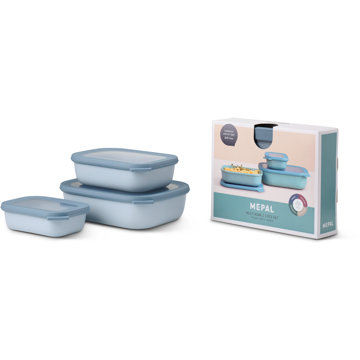 

Mepal Set misek Cirqula Rectangular Nordic Blue 0,5 l + 1 l + 2 l