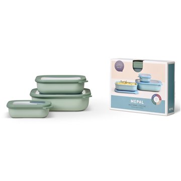 

Mepal Set misek Cirqula Rectangular Nordic Sage 0,5 l + 1 l + 2 l