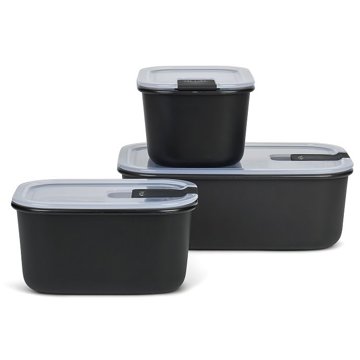 

Mepal Set Úložných boxů na potraviny EasyClip Nordic Black 2 × 0,45 l + 1 l