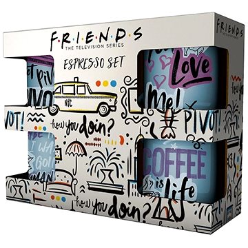 

Cure Pink distribuce Friends: Popular Quotes - mini set 4 kusů espresso hrnků