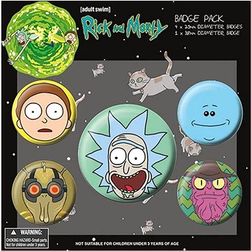 

Rick and Morty: Heads - set 5 odznaků
