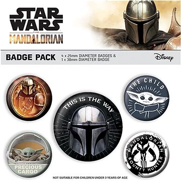 

Star Wars The Mandalorian: This Is The Way - set 5 odznaků