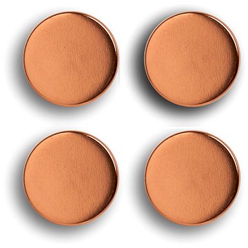 ZELLER Magnetky kulaté růžové zlato, průměr 2,3 cm, 4 ks
