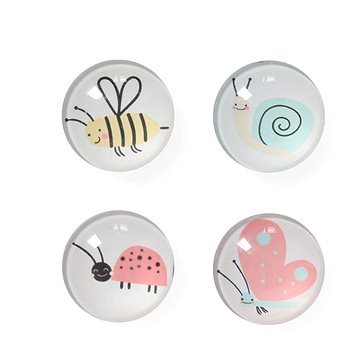 ZELLER Magnetky plastové motiv hmyz, průměr 2,5 cm, 4 ks