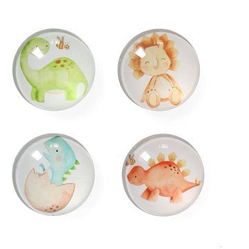

ZELLER Magnetky plastové motiv dinosauři, průměr 2,5 cm, 4 ks