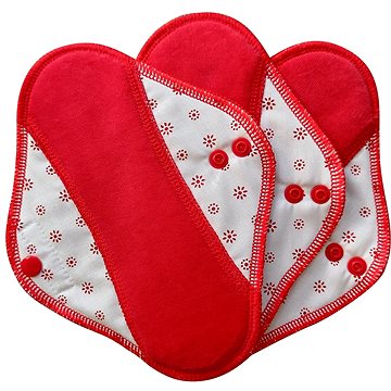 

Meracus 3PACK Látkové denní vložky Smile Červenobílé