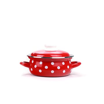 

Belis Smaltovaný rendlík červený, bílý puntík 16 cm, 1,4 l