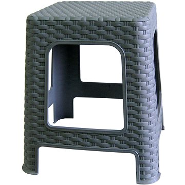 

MEGAPLAST Taburet I. zahradní polyratan 36 x 33 x 33 cm, šedý