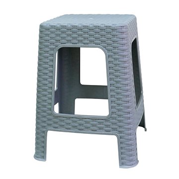 

MEGAPLAST Taburet II. zahradní polyratan 45 x 35,5 x 35,5 cm, šedý