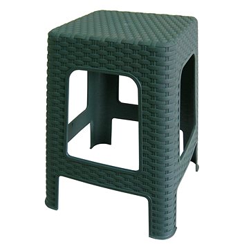 

MEGAPLAST Taburet II. zahradní polyratan 45 x 35,5 x 35,5cm, tmavě zelený
