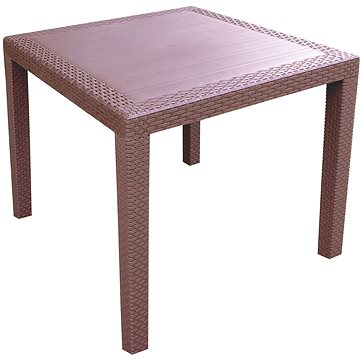 

MEGA PLAST Zahradní stůl RATAN LUX, polyratan 73 cm, wenge