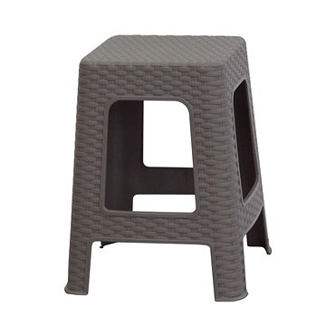 

MEGA PLAST Taburet II. zahradní polyratan 45 x 35,5 x 35,5 cm, mocca