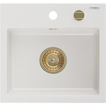 

MEXEN Milo granitový dřez 435 × 410 mm, bílý II