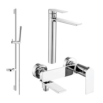 

MEXEN Zero SET umyvadlová + vanová baterie s příslušenstvím DS70, chrom 7113DS70-00