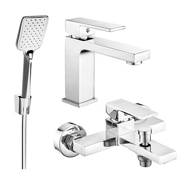 

MEXEN Uno R62 Set umyvadlové a vanové baterie s příslušenstvím, chrom 71403R62-00