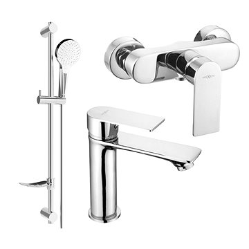 

Mexen Royo DF05 Set umyvadlové a sprchové baterie s příslušenstvím, chrom (72204DF05-00)
