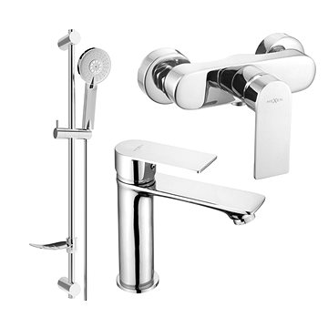 

Mexen Royo DF40 Set umyvadlové a sprchové baterie s příslušenstvím, chrom (72204DF40-00)