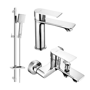 

Mexen Royo DQ45 Set umyvadlové a vanové baterie s příslušenstvím, chrom (72203DQ45-00)