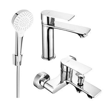 

Mexen Royo R05 Set umyvadlové a vanové baterie s příslušenstvím, chrom (72203R05-00)