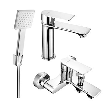 

Mexen Royo R45 Set umyvadlové a vanové baterie s příslušenstvím, chrom (72203R45-00)