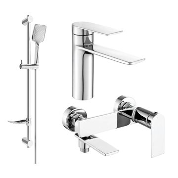 

Mexen Zero Set umyvadlová + vanová baterie s příslušenstvím DF62, chrom (71103DF62-00)