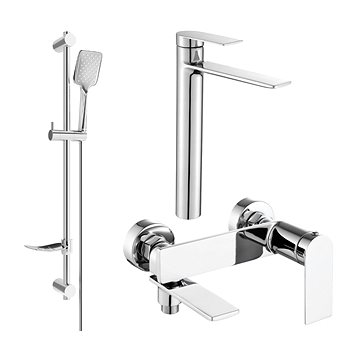 

Mexen Zero Set umyvadlová + vanová baterie s příslušenstvím DF62, chrom (7113DF62-00)