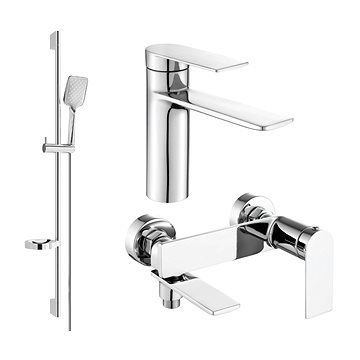 

Mexen Zero Set umyvadlová + vanová baterie s příslušenstvím DS62, chrom (71103DS62-00)