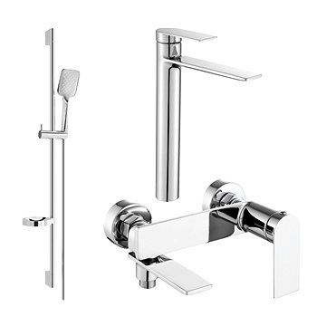 

Mexen Zero Set umyvadlová + vanová baterie s příslušenstvím DS62, chrom (7113DS62-00)