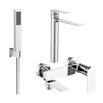 

Mexen Zero Set umyvadlová + vanová baterie s příslušenstvím R02, chrom (71113R02-00)
