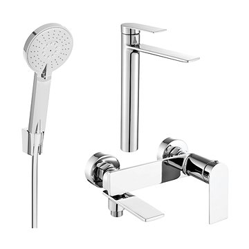 

Mexen Zero Set umyvadlová + vanová baterie s příslušenstvím R40, chrom (71113R40-00)