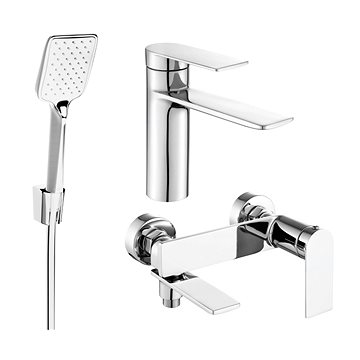 

Mexen Zero Set umyvadlová + vanová baterie s příslušenstvím R62, chrom (71103R62-00)